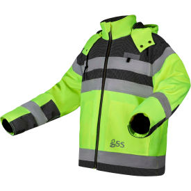 GSS Safety Class 3 Night Glow Sherpa Line Heavy Weight Sierra Jacket-2XL 8515-2XL