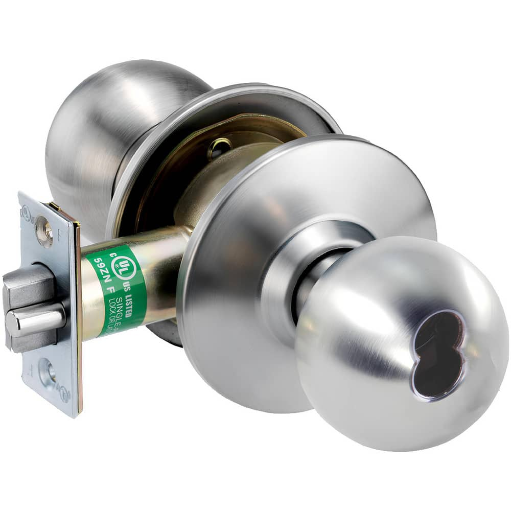 Knob Locksets, Type: Entrance , Key Type: Keyed Different , Material: Metal , Finish/Coating: Satin Stainless Steel , Compatible Door Thickness: 1-3/8