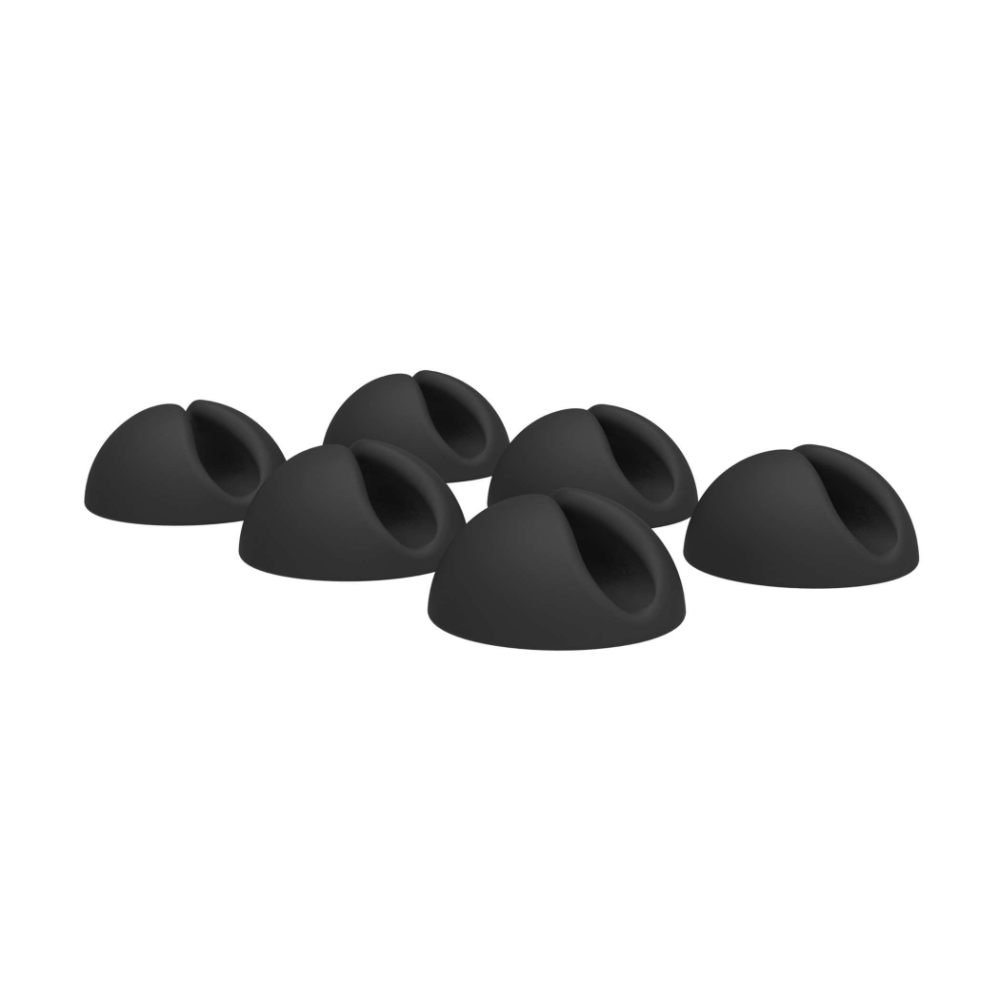 Bluelounge CableDrop Cable Anchors - Cable Clip - Black - 6 Pack (Min Order Qty 8) MPN:BLUCD-BL