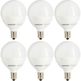 Sunlite® LED G16.5 Bulb 120V 7W 500 Lumens Candelabra Screw Base Warm White Pack of 6 - Pkg Qty 6 40306-SU