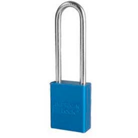 American Lock® No. A1107BLU Solid Aluminum Rectangular Padlock - Blue - Pkg Qty 24 A1107BLU