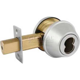 Master Lock® Double Single Deadbolt Interchangeable Core Brushed Chrome DSCICSD32D