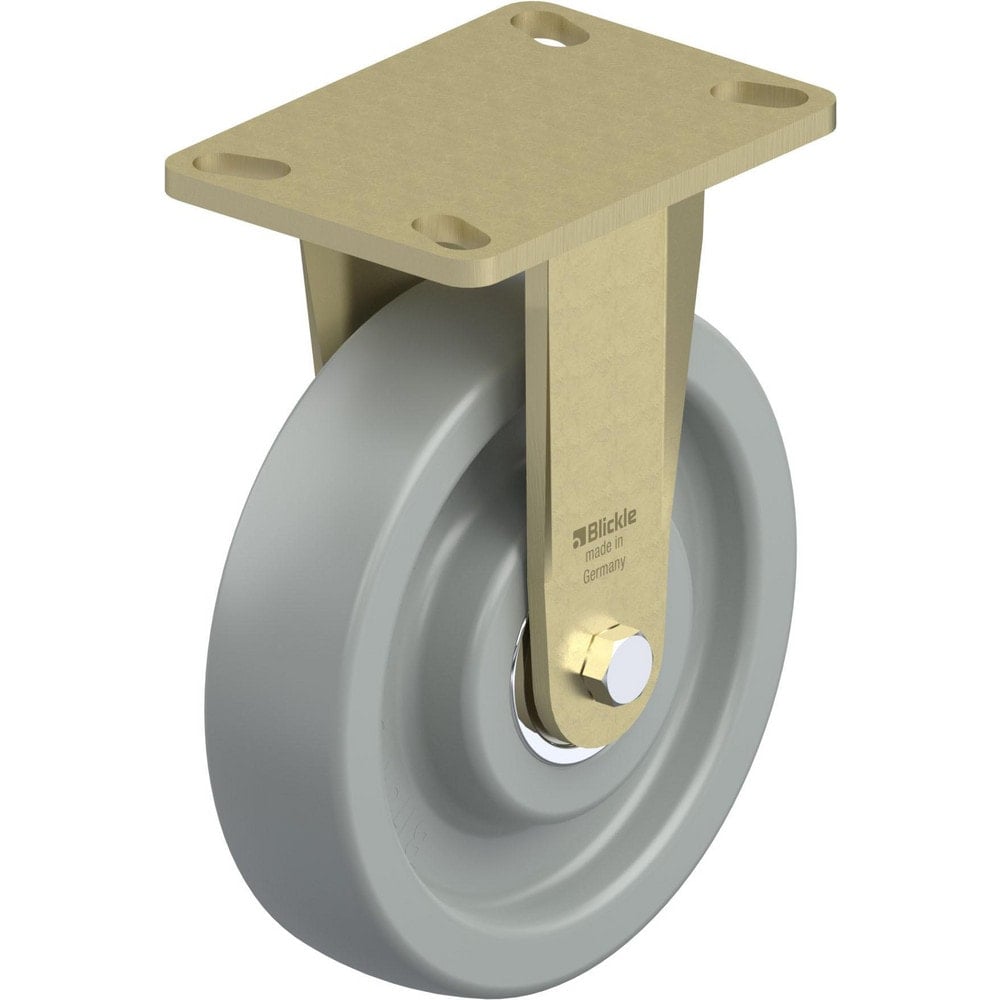 Top Plate Casters, Mount Type: Plate , Number of Wheels: 1.000 , Wheel Diameter (Inch): 6-5/16 , Wheel Material: Rubber , Wheel Width (Inch): 2  MPN:910158