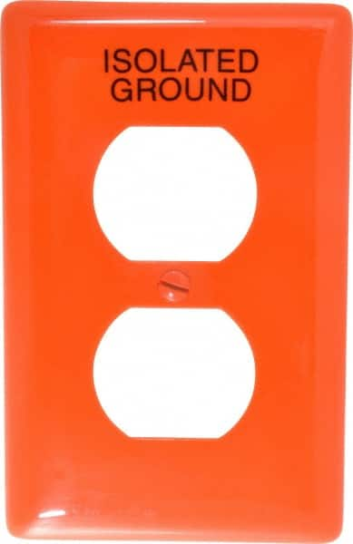 Wall Plates, Wall Plate Type: Outlet Wall Plates , Color: Orange , Wall Plate Configuration: Port, Outlet , Finish: Smooth , Material: Polycarbonate  MPN:P8OIG