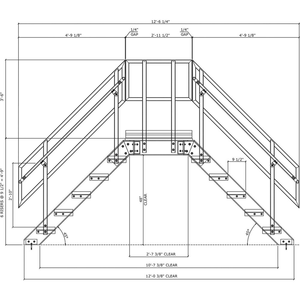 Rolling & Wall Mounted Ladders & Platforms, Overall Height: 99in , Platform Type: Crossover Bridge , Working Length (Feet): 36 , Number Of Steps: 6  MPN:866148.01