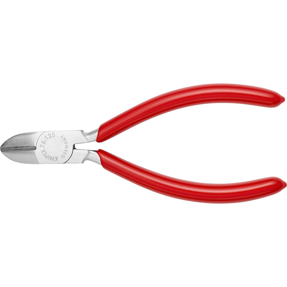 Cutting Pliers, Insulated: No , Overall Length (Inch): 5-1/2in , Head Style: Cutter, Diagonal , Cutting Style: Bevel , Handle Color: Red  MPN:76 03 125