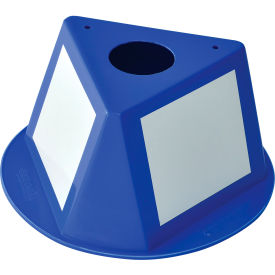 GoVets™ Inventory Control Cone W/ Dry Erase Decals Blue 420412