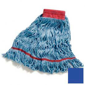 Carlisle Flo-Pac Large Red Wide Band Looped-End Mop Blended 4-Ply Yarn Blue - 369454B14 - Pkg Qty 12 369454B14