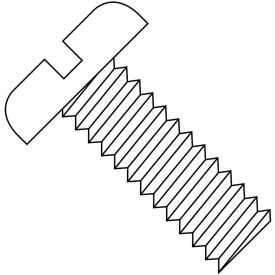 2-56 x 1-1/8 Slotted Pan Machine Screw - Full Thread - Nylon - Pkg of 2500 0218MSPN