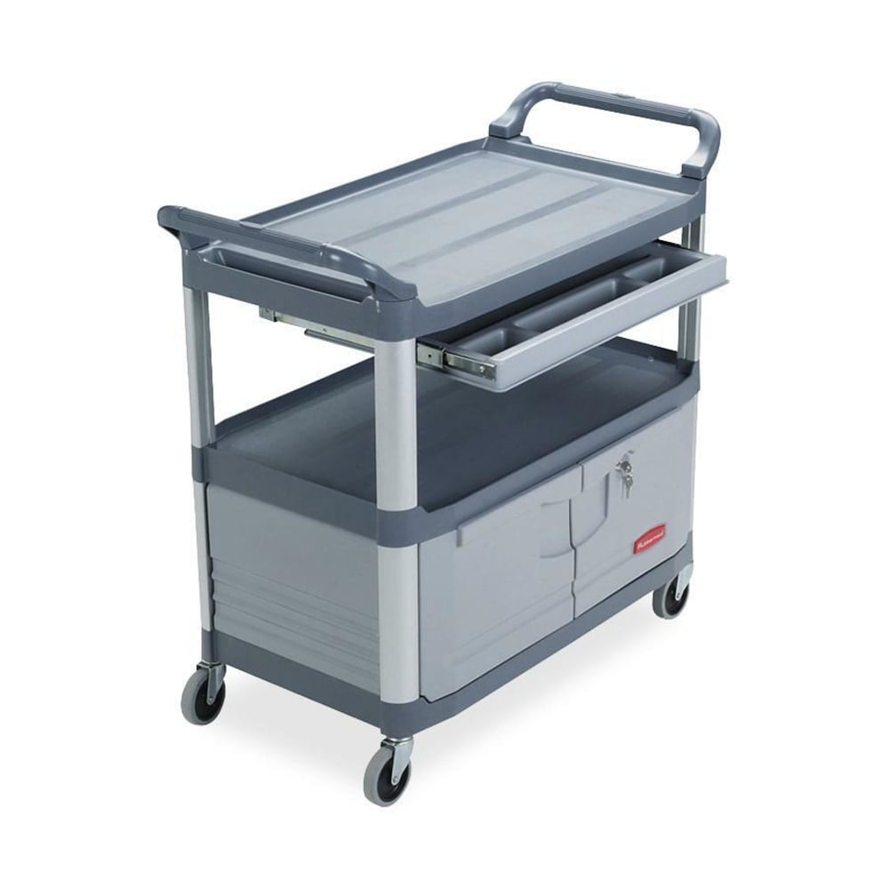 Rubbermaid Storage/Instrument Cart, 37 4/5inH x 40 3/5inW x 20inW, Gray MPN:409400