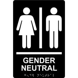 AccuformNMC™ ADA Braille Sign Gender Neutral with 2 Symbols 6