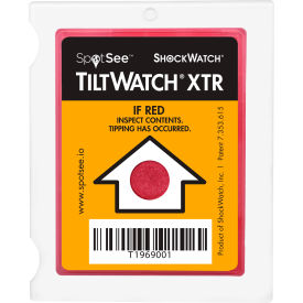 SpotSee™ TiltWatch® XTR Tilt Indicator W/ Anti Vibration Mechanism 100/Box 24101