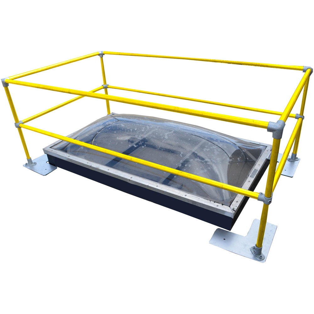 Skylight Guards, Shape: Rectangle , Material: Galvanized Steel , Color: Yellow , Height (Inch): 20 , Length (Inch): 75  MPN:443-003-001