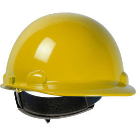 Dynamic Dom Cap Style Dome Hard Hat HDPE Shell 4-PT Suspension Rachet Adjustment Yellow 280-HP341R-02