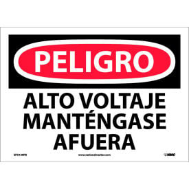 Spanish Vinyl Sign - Peligro Alto Voltaje Mantengase Afuera SPD139PB