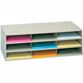 9 Opening Horizontal Literature Rack - Tan 431-75