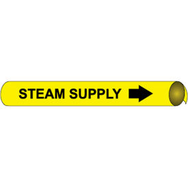 NMC™ Precoiled & Strap-On Pipe Marker Steam Supply Fits 8