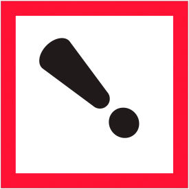 Tape Logic® Pictogram Exclamation Mark Labels 1