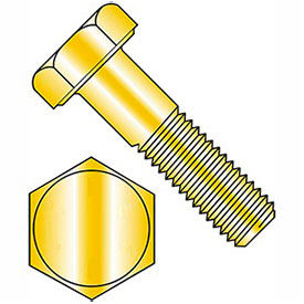 Hex Head Cap Screw - M8 x 1.25 x 35mm - Steel - Zinc Yellow - Class 10.9 - DIN 931 - Pkg of 100 AAR08035