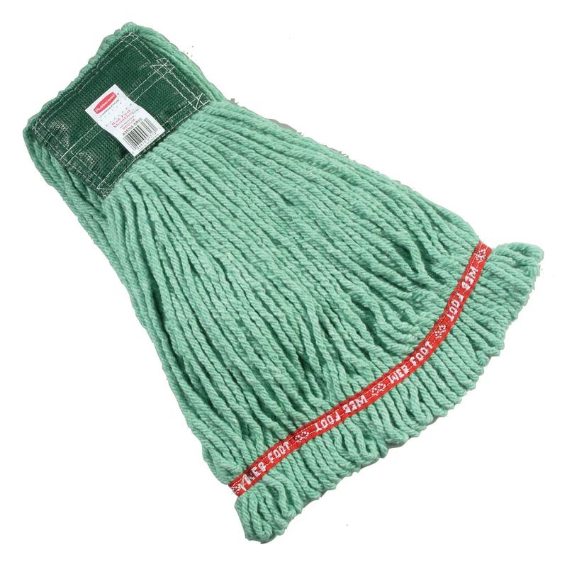 Rubbermaid Premium Web Foot Shrinkless Wet Mop, Medium 5in Headband, Green (Min Order Qty 4) MPN:FGA25206GR00