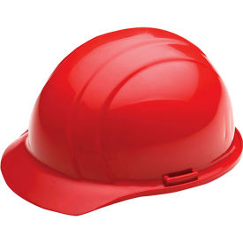 ERB® Americana® Cap Safety Helmet 4-Point Nylon Mega Ratchet® Suspension Red - Pkg Qty 12 WEL19364RE