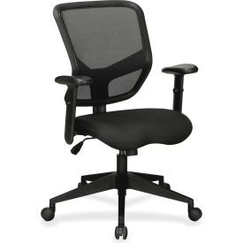 Lorell® Executive Mesh Mid-Back Chair - Black 84565