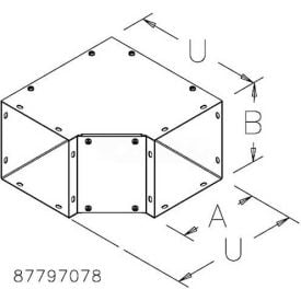 Hoffman F6690EGV 90-Degree Elbow Type 1 6.00x6.00 Galvanized F6690EGV