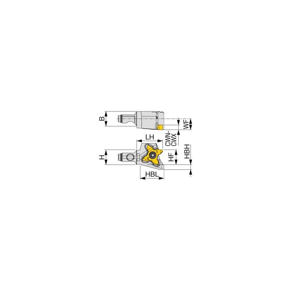 Modular Grooving Head: Left Hand, Cutting Head, System Size QC12, Uses TC Size 18 Inserts MPN:6778637