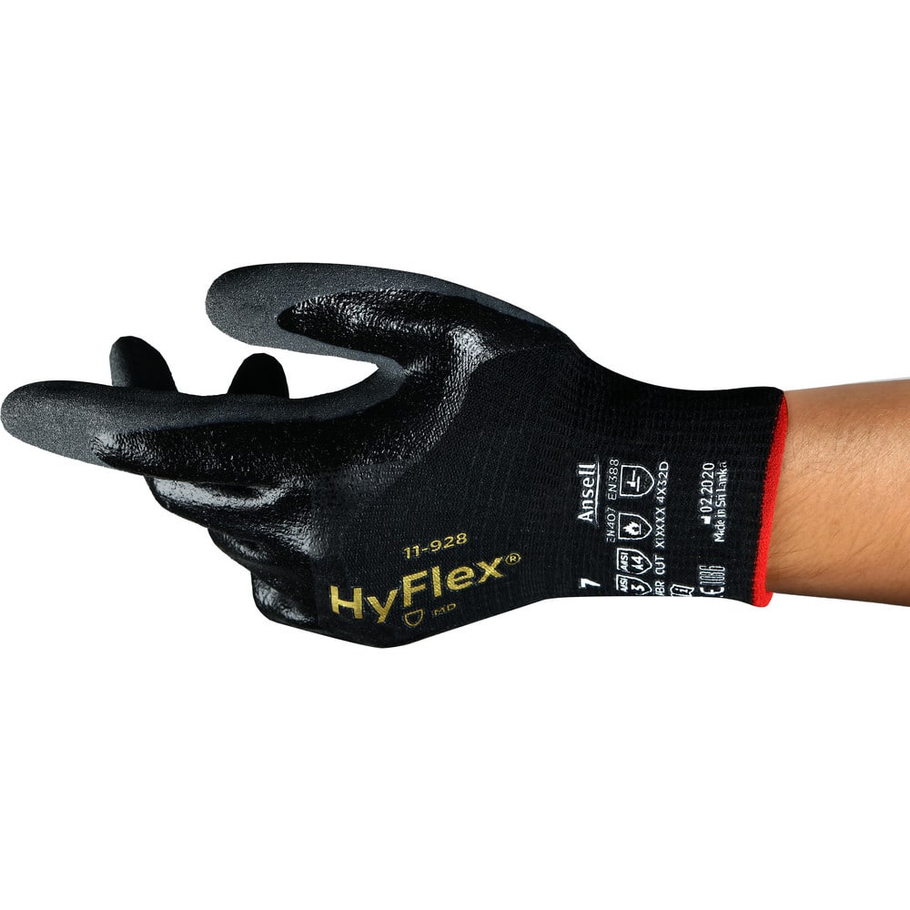 Cut & Puncture Resistant Gloves, Glove Type: Cut-Resistant , Coating Coverage: 3/4 Dip and Palm , Coating Material: Nitrile , Primary Material: Aramid  MPN:11928070