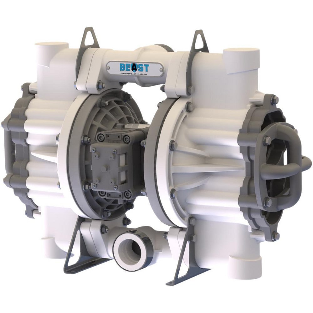 Air-Operated Diaphragm Pumps, Maximum Flow Rate (Gpm - 2 Decimals): 170.00 , Maximum Working Pressure: 125.000 , Thread Type: NPT , Inlet Size: 2in  MPN:SPB20FPPR0SS000