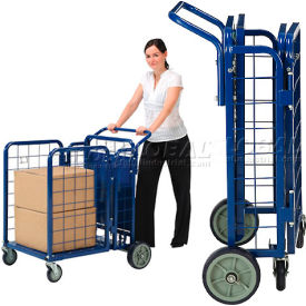 GoVets™ Fold-A-Way Stock Cart w/2 Shelves 750 lb. Cap 38