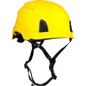 Traverse™ Cap Style Industrial Climbing Helmet Vented HDPE Suspension Yellow 280-HP1491RVM-02