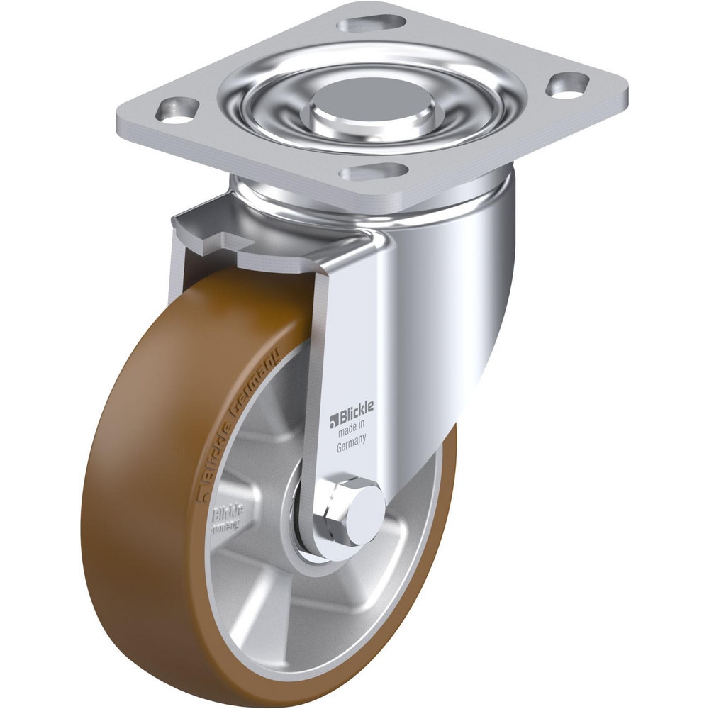 Top Plate Casters, Mount Type: Plate , Number of Wheels: 1.000 , Wheel Diameter (Inch): 8 , Wheel Material: Polyurethane , Wheel Width (Inch): 2  MPN:910292