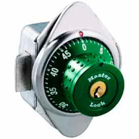 Master Lock® No. 1652MDGRN Built-In Combination Lock with long bolt - Green Dial - Right Hinged 2MDGRN165