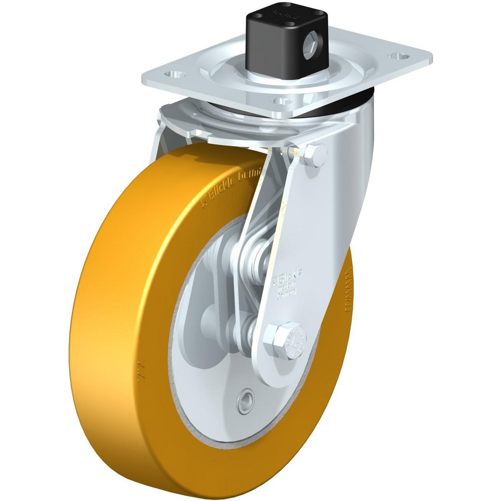 Top Plate Casters, Mount Type: Plate , Number of Wheels: 1.000 , Wheel Diameter (Inch): 8 , Wheel Material: Polyurethane , Wheel Width (Inch): 2  MPN:910174