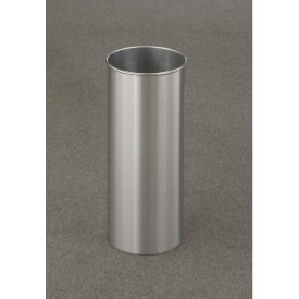 Glaro 7 Gallon Open Top Wastebasket Satin Aluminum New Yorker Collection - 922-SA 922-SA