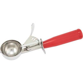 Winco ICD-24 Ice Cream Disher W/ Plastic Handle Size #24 Red - Pkg Qty 10 ICD-24