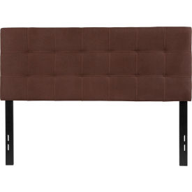 Flash Furniture Bedford Tufted Upholstered Headboard in Dark Brown Full Size HB1704-F-DBR-GGHG-