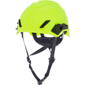 MSA V-Gard® H1PRO Safety Helmet Non-Vented Fas-Trac III Pivot Ratchet Suspension Hi-Viz Green 10236218