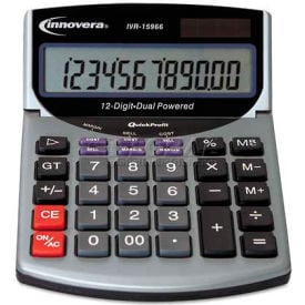 Innovera® 15968 Compact Desktop Calculator 12-Digit LCD 15968