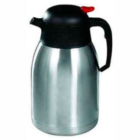 Winco CF-2.0 Stainless Steel Lined Carafe 2 L - Pkg Qty 4 CF-2.0