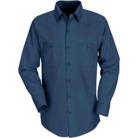 Red Kap® Men's Industrial Work Shirt Long Sleeve Navy Regular-M SP14 SP14NVRGM