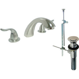 Dominion Faucets 77-5705 Wide Spread Faucet w/ Pop Up & Medium Arc Spout 1.2 GPM Brushed Nickel 77-5705