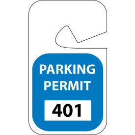 Parking Permit - Blue Rearview 001 - 100 PP14A