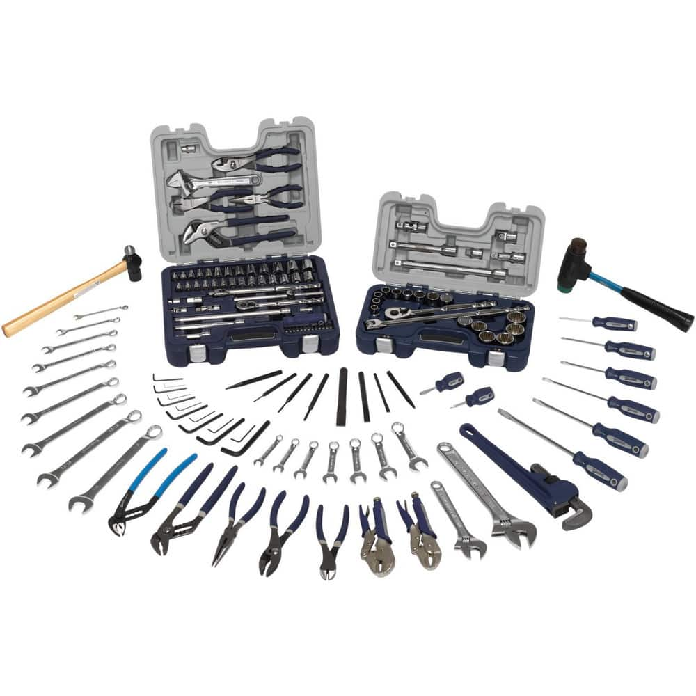 Combination Hand Tool Sets, Set Type: Maintenance , Number Of Pieces: 129 , Measurement Type: SAE , Drive Size: 1/4, 3/8, 1/2 , Tool Finish: Chrome  MPN:JHWMNTCART