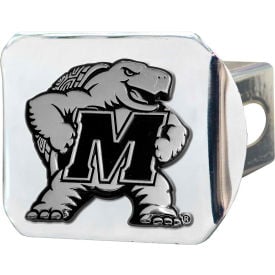 University of Maryland - 3-D Chrome Hitch Cover 3-3/8