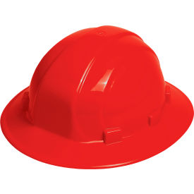 ERB® Omega II® Full Brim Hard Hat 6-Point Mega Ratchet® Suspension Red - Pkg Qty 12 WEL19914RE