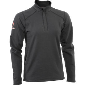 DRIFIRE® Women's Flame Resistant 1/4th Zip Fleece Sweatshirt XL Tall Black SWSFWMZW-XLT