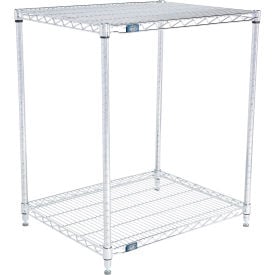 Nexel® 2 Shelf Chrome ESD Wire Shelving Unit Starter 30