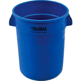 GoVets™ Plastic Trash Can - 32 Gallon Blue 460BL240